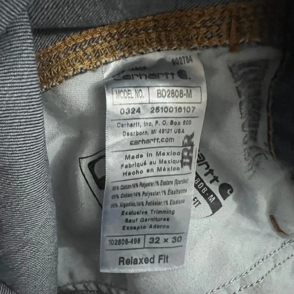 Carhartt Rugged Flex Relaxed Fit Utility Jean BD2808-M‎ Dark Wash 32x30 Mens
